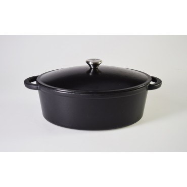 COCOTTE EN FONTE OVALE NOIR