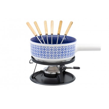 SET À FONDUE "RETRO CARREAUX"