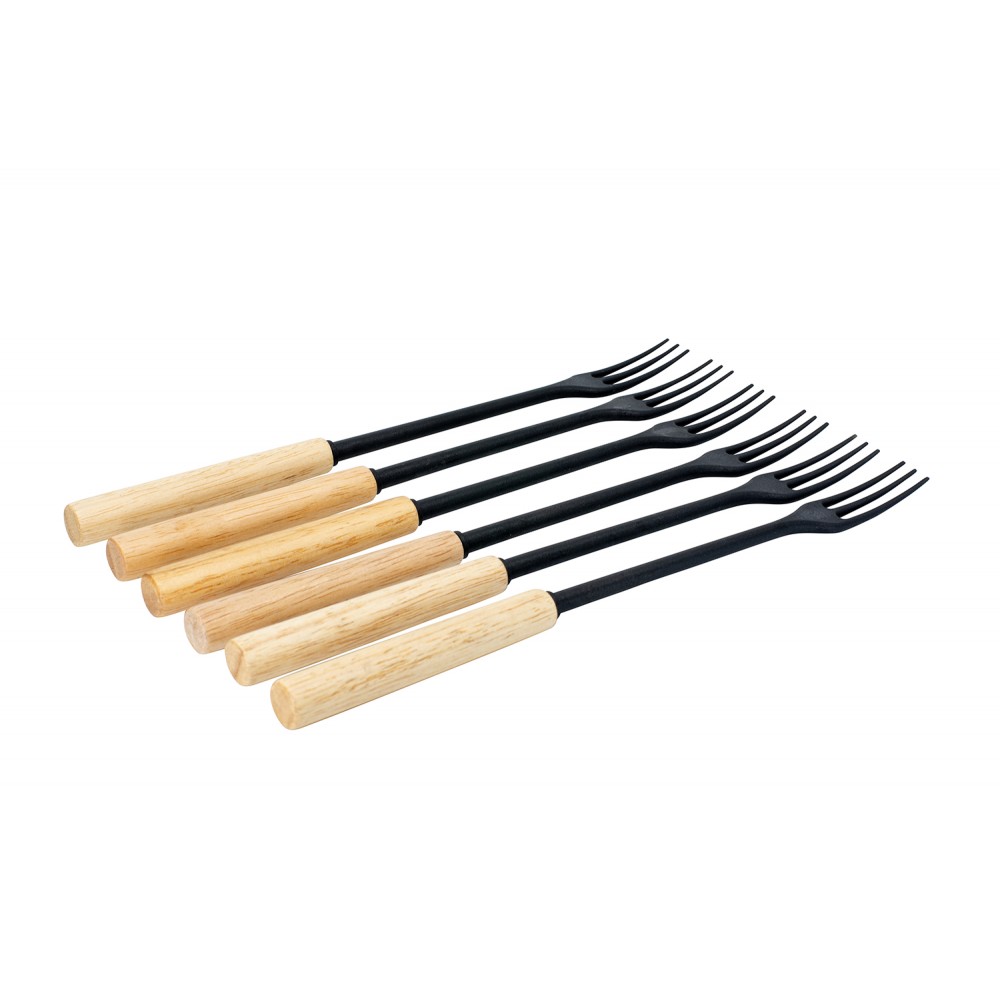 FOURCHETTE FONDUE FROMAGE PROTECT BLACK WOOD