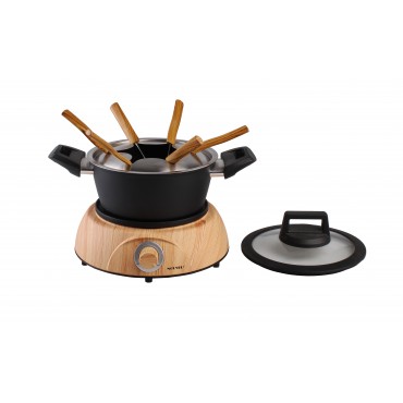 DESTOCKAGE SET FONDUE BOURGUIGNONNE ELECTRIC WOOD