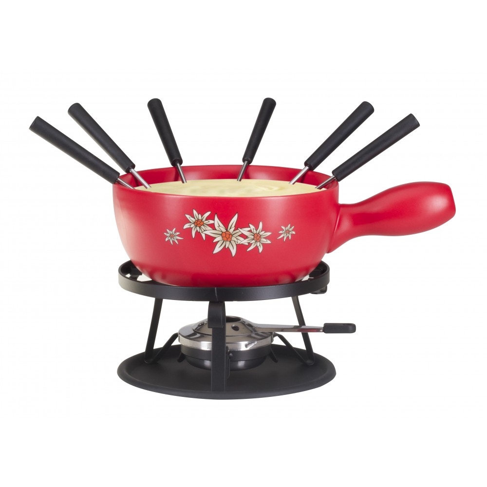 SET A FONDUE FROMAGE ROUGE EDELWEISS