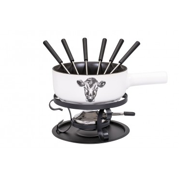 Set à fondue au fromage E22 « vache », Ø 22 cm, 9 pièces