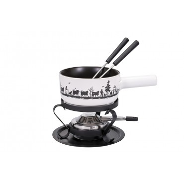 Set à fondue au fromage E16 « Alpine lift family », Ø16cm, 5 pièces