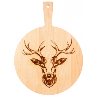 Planche en bois " Cerf ",...