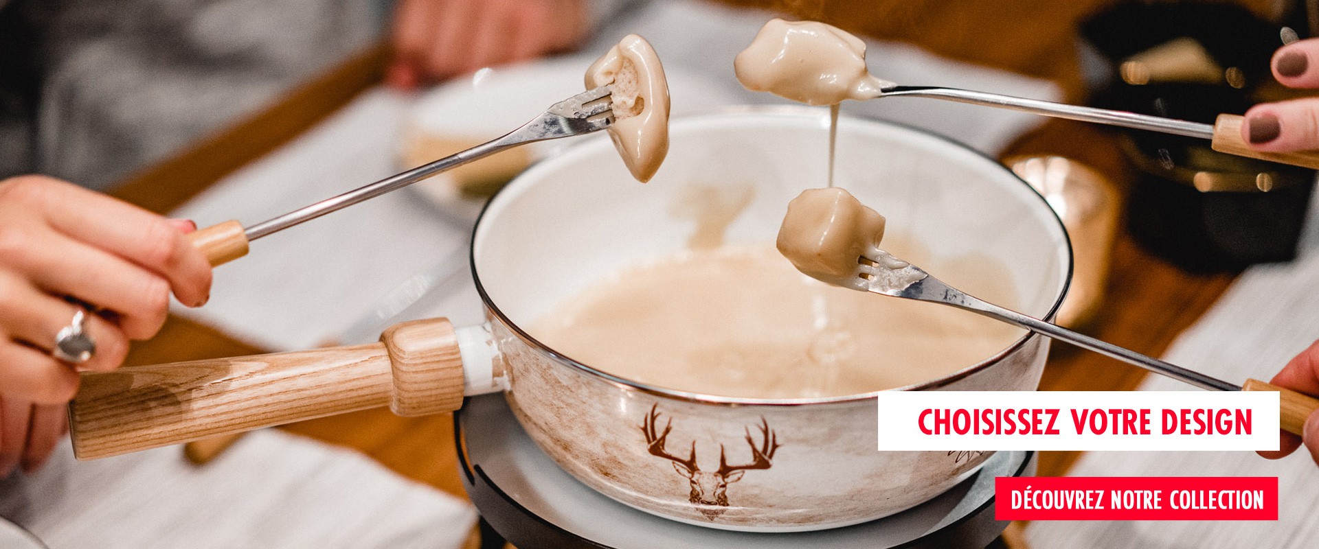 Nouvel Set à fondue électrique au fromage en beige